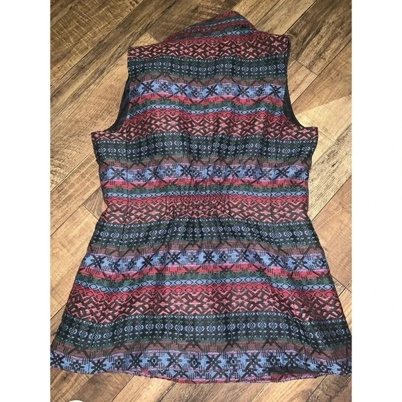 Insight NWOT Embroidery Zip Vest 12 boho classic embroidered fall top casual - Picture 5 of 6